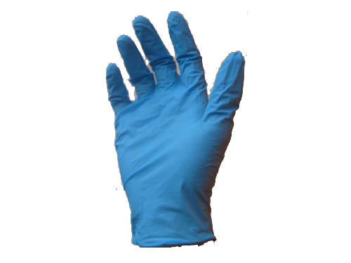 Nitrile glove powder free blue