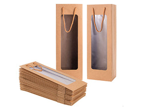 Bag paper kraft tie with window